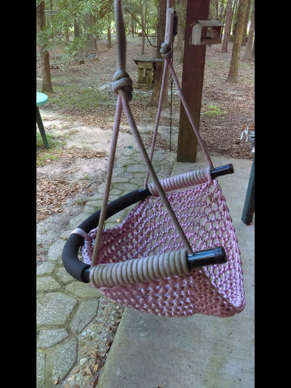 Toddler Swing – Adjustable Rope Swing Seat Outdoor/Indoor Play Set - Pink - Picture 6 of 9